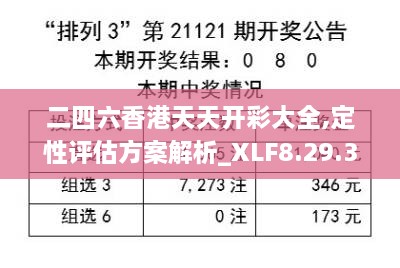 二四六香港天天开彩大全,定性评估方案解析_XLF8.29.32进口版