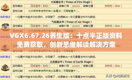 VGX6.67.26养生版：十点半正版资料免费获取，创新思维解读解决方案