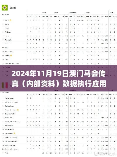 2024年11月19日澳门马会传真（内部资料）数据执行应用深入分析_BYS5.23.80便携版