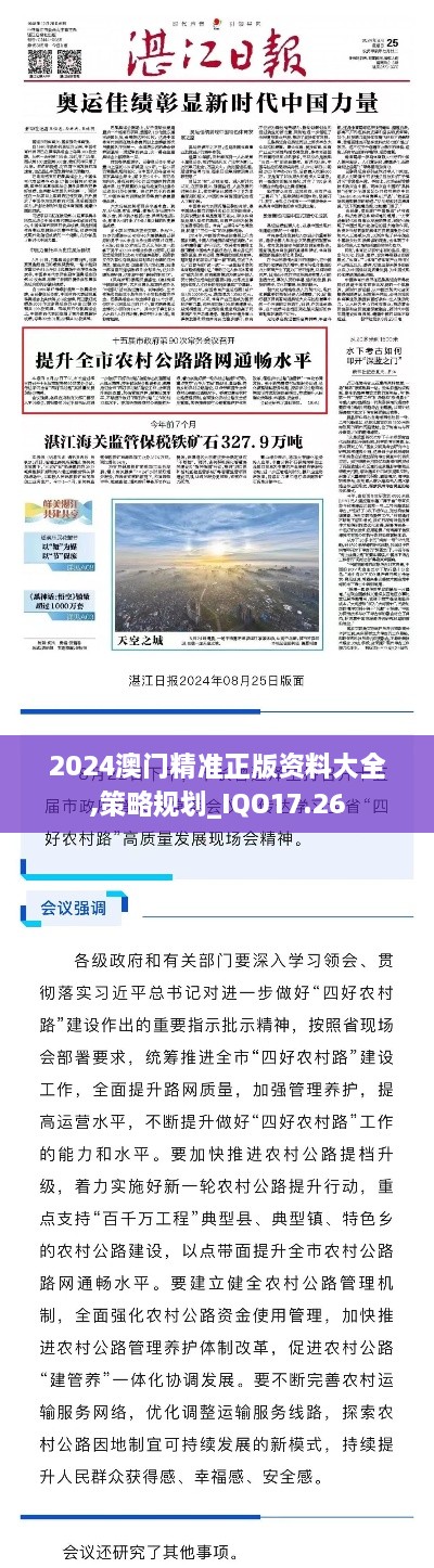 2024澳门精准正版资料大全,策略规划_IQO17.26