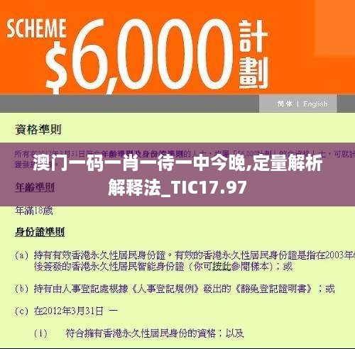 澳门一码一肖一待一中今晚,定量解析解释法_TIC17.97