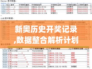 新奥历史开奖记录,数据整合解析计划_OJI17.64