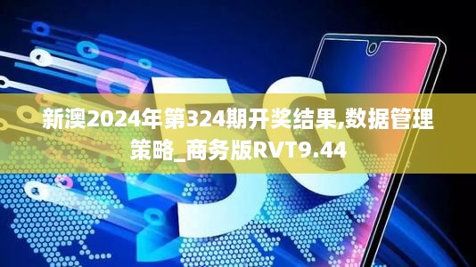 新澳2024年第324期开奖结果,数据管理策略_商务版RVT9.44