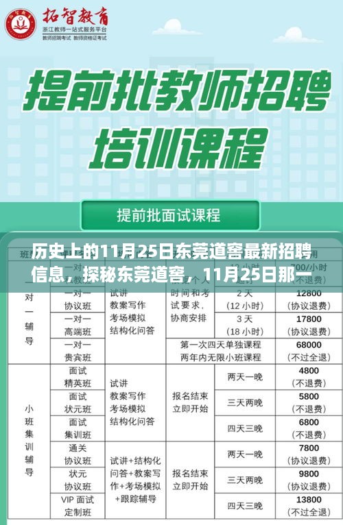 东莞道窖11月25日独特招聘之旅，小巷中的惊喜宝藏揭秘！