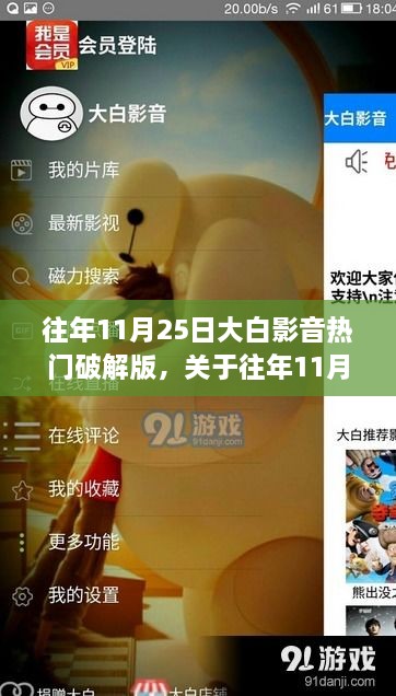 往年11月25日大白影音热门破解版，灰色地带的探讨与争议