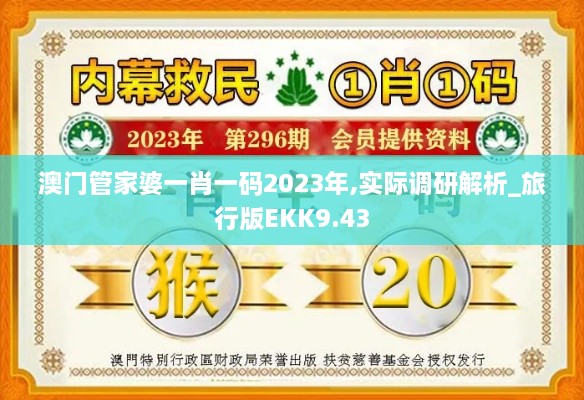 澳门管家婆一肖一码2023年,实际调研解析_旅行版EKK9.43