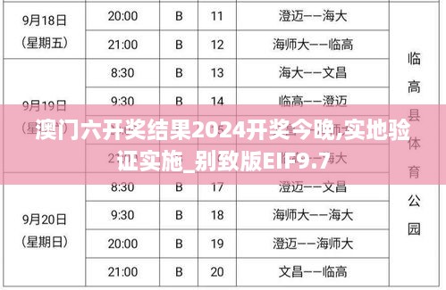 澳门六开奖结果2024开奖今晚,实地验证实施_别致版EIF9.7