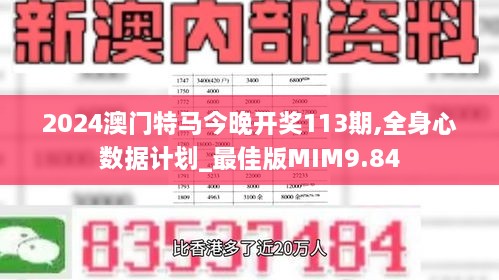 2024澳门特马今晚开奖113期,全身心数据计划_最佳版MIM9.84