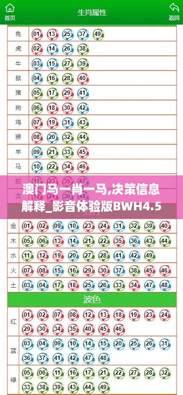 澳门马一肖一马,决策信息解释_影音体验版BWH4.54