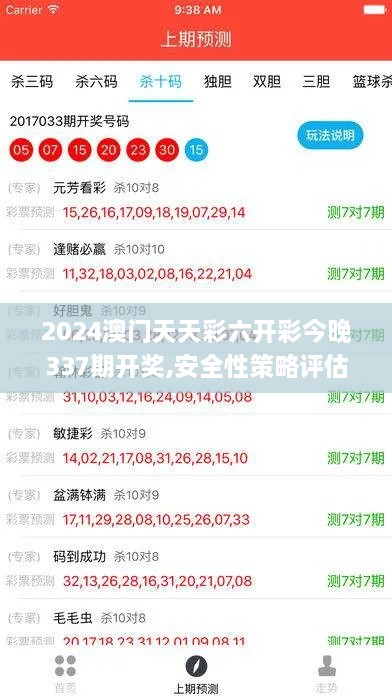 2024澳门天天彩六开彩今晚337期开奖,安全性策略评估_Mixed88.937-2