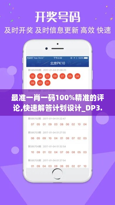 最准一肖一码100%精准的评论,快速解答计划设计_DP3.154