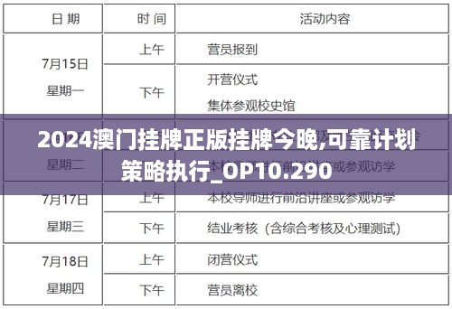 2024澳门挂牌正版挂牌今晚,可靠计划策略执行_OP10.290