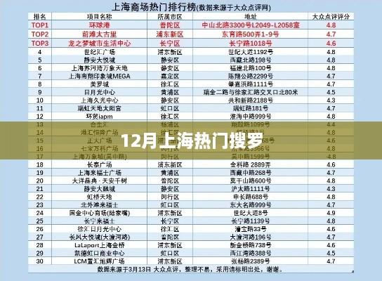 上海十二月热门好去处