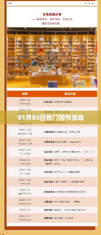 01月03日热门图书促销活动盛大开启！