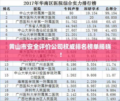 黄山市安全评价公司权威排名榜单揭晓！