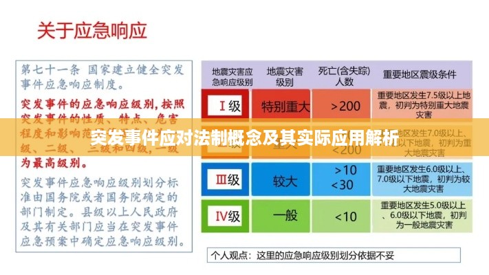 突发事件应对法制概念及其实际应用解析