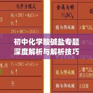 初中化学酸碱盐专题深度解析与解析技巧